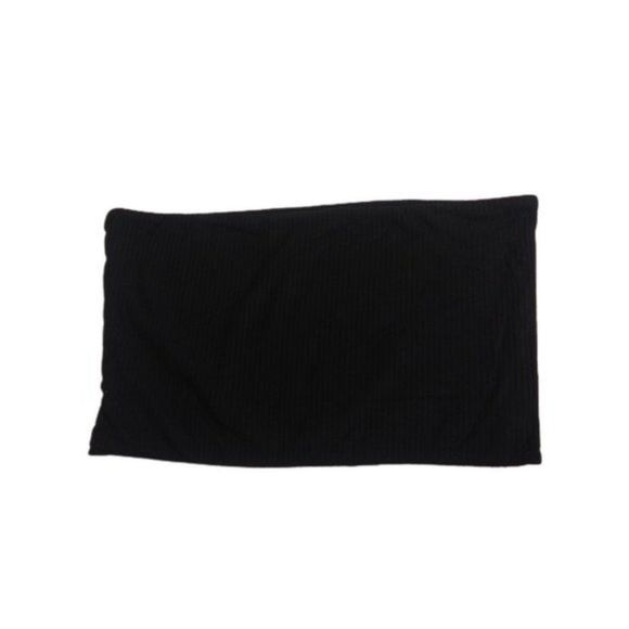 TOPSHOPTube Top Cropped Ribbed Knit Bandeau Size 6 Black - Picture 3 of 5